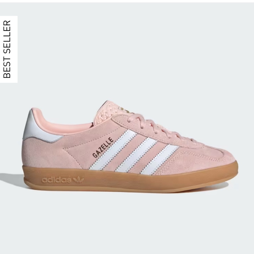 Adidas Pink and White Gazelles- WORN ONCE